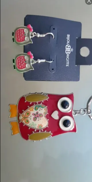 Pendientes y Llavero Búho Bijou Brigitte