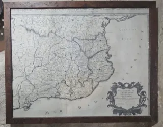 Mapa facsímil Principado Cataluña principaute