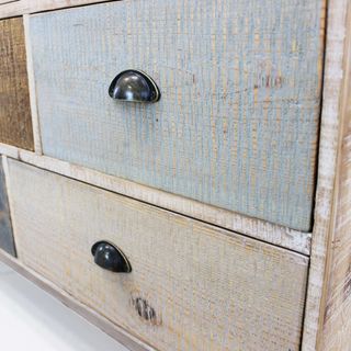 Cassettiera Legno Multicolore Vintage 125x45x82 Cm