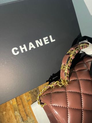 Bolso Chanel Marrón y Dorado