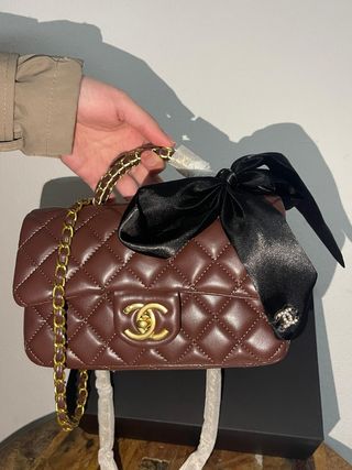 Bolso Chanel Marrón y Dorado