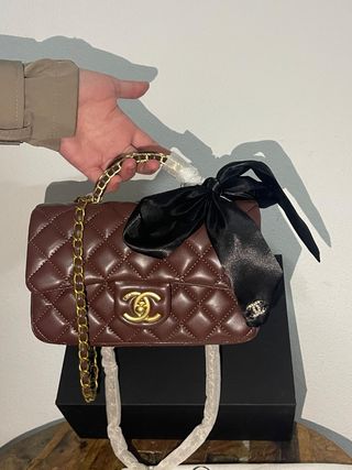 Bolso Chanel Marrón y Dorado