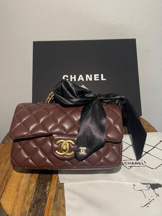 Bolso Chanel Marrón y Dorado