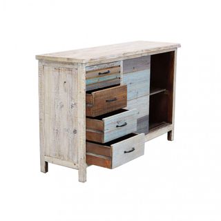 Credenza Legno Multicolore Vintage 140x40x82 Cm