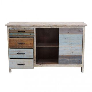 Credenza Legno Multicolore Vintage 140x40x82 Cm