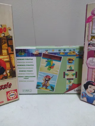 Puzzles y Domino Madera: Increíbles,Princesas y pi