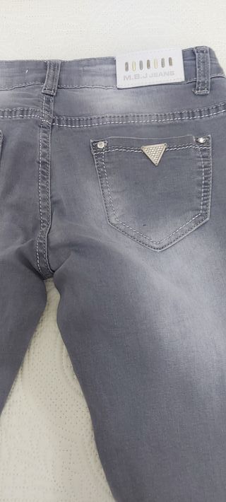 Jeans vita bassa MBJ grigio chiaro