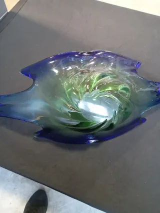 Centrotavola Vetro Murano Sommerso Blu/Verde