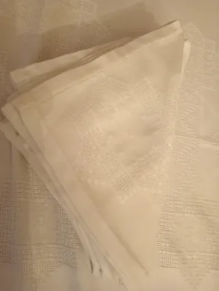 Mantelería vintage con 12 servilletas  vintage