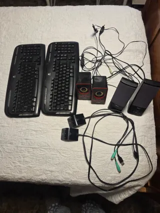 Conjunto de Teclados y Altavoces