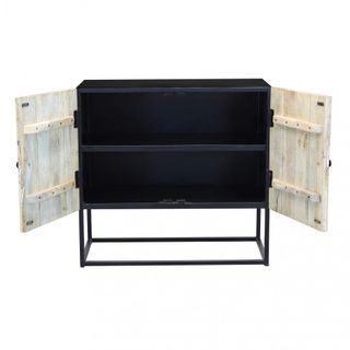 Madia 2 Ante Legno Mango e Ferro 85cm Design