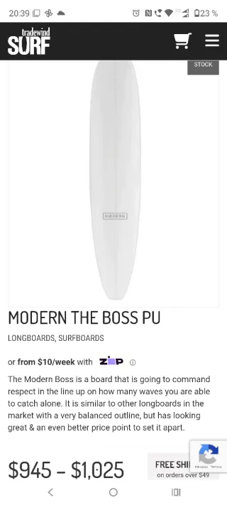 Tabla de surf Longboard modern 9.1 78 litros