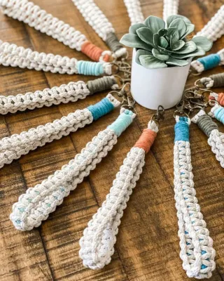Porta-chaves Macramé Artesanal
