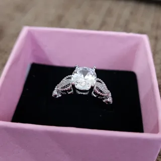 Anillo Plata Ovalado con Circonitas