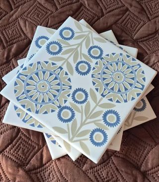 Lote 4 Azulejos Antigos Portugueses Anos 70