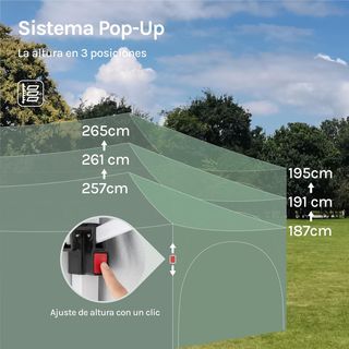 CARPA 6X3 PLEGABLE GRIS NUEVA CON PAREDES