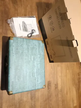 Tocadiscos Portátil Maleta Azul