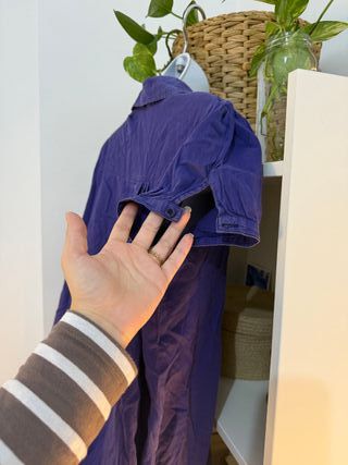 Blusa/Vestido Y2K Algodón Morado