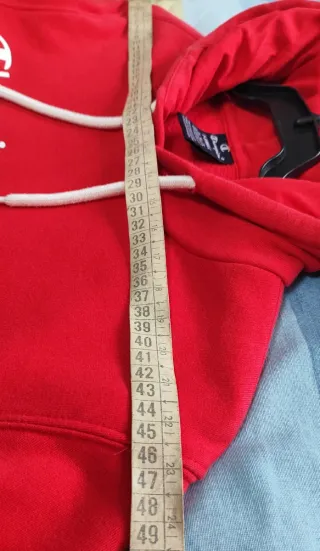 Sudadera Champion Roja Logo Script Talla S