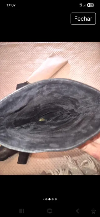 Botas de pele pretas tam 37