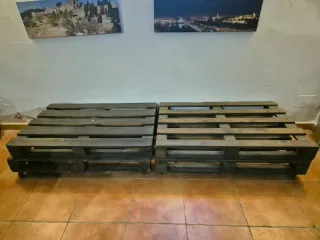 Sofá de palets con cojines