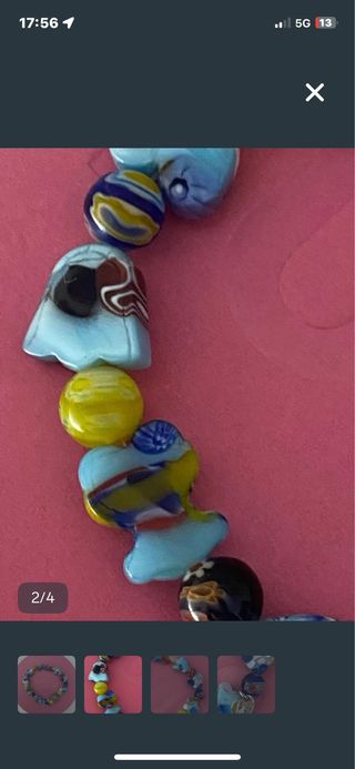 Pulsera TOUS Murano Millefiori Plata Ley 925