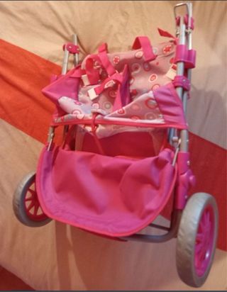 Silla de juguete gemelar plegable rosa