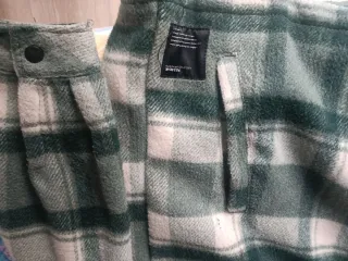 Chaqueta Pull&Bear cuadros verde y blanco