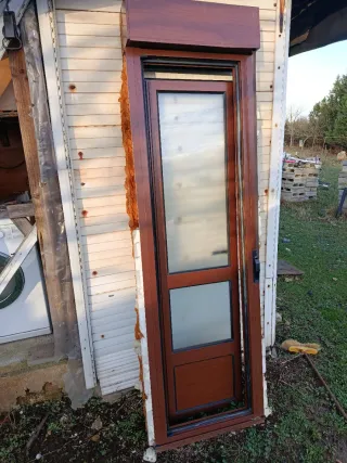 Puerta ventana aluminio con cristal medidas 64x219