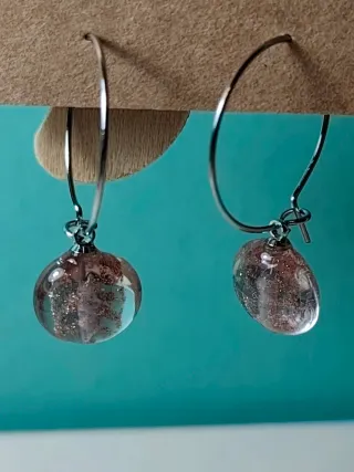 Lote 5 pares pendientes Murano