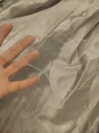 Vestido de fiesta plateado H&M 7-8 años