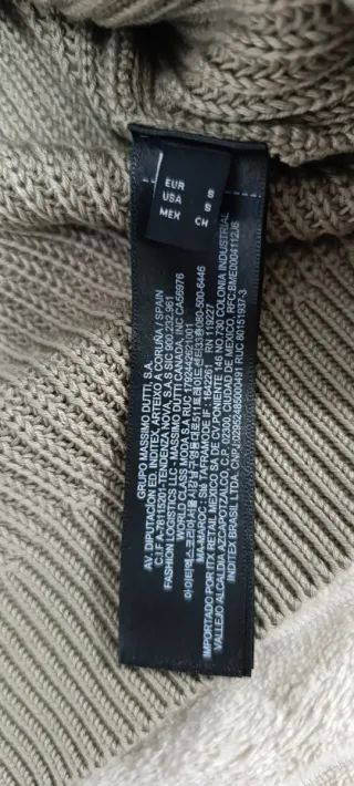 Cárdigan Massimo Dutti Verde Oliva