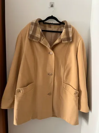 Abrigo Lana Cashmere Beige Talla 48