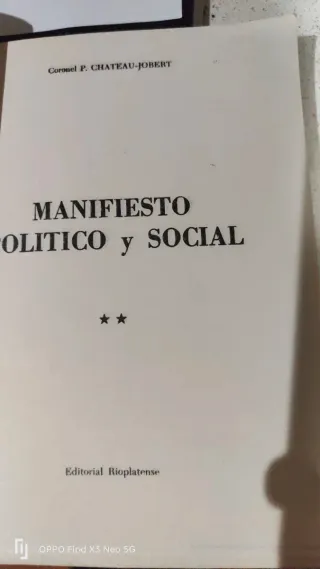 Libro antiguo Mainifiesto Libre y Social #coleccio