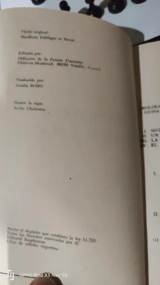 Libro antiguo Mainifiesto Libre y Social #coleccio