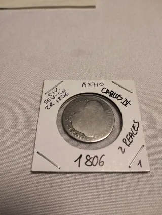 (N30) 2 Reales 1806 Carlos IV Plata 1806