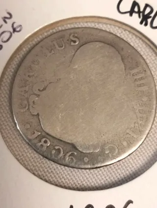 (N30) 2 Reales 1806 Carlos IV Plata 1806