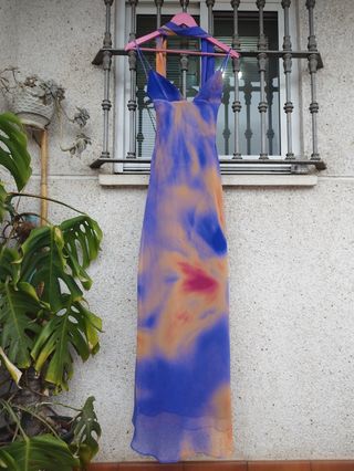 Zara Vestido Largo Foulard XS