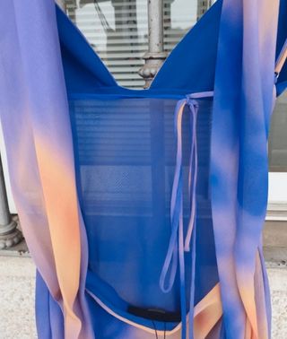 Zara Vestido Largo Foulard XS