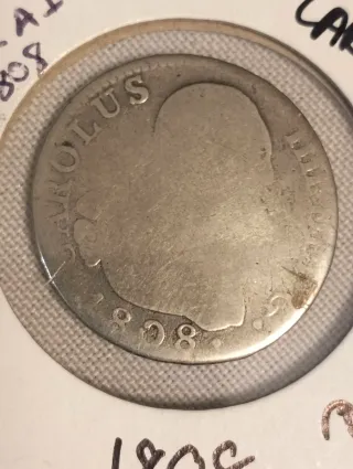 (N31) 2 Reales 1808 Carlos IV Plata