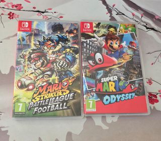 Mario Strikers y Super Mario Odyssey switch