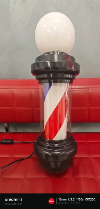 Barber Pole Luminoso Rosso Bianco Blu