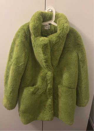 Abrigo de pelo sintético verde