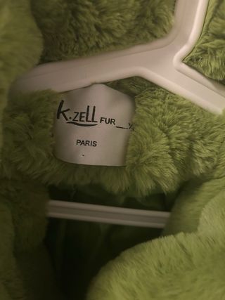 Abrigo de pelo sintético verde