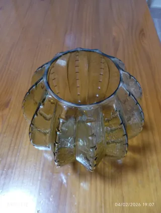 Jarrón Cactus Cristal Verde Oliva