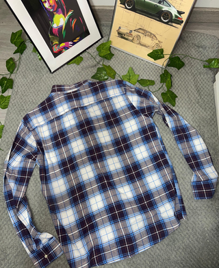 Camisa Tommy Hilfiger Cuadros Azul y Blanco