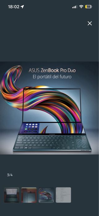 ASUS ZenBook Pro Duo UX581 i7/32GB. Nuevo sin usar