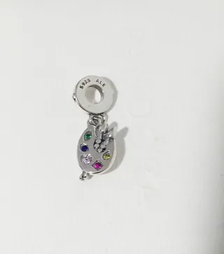 Charm Colgante Paleta de Pintor Multicolor