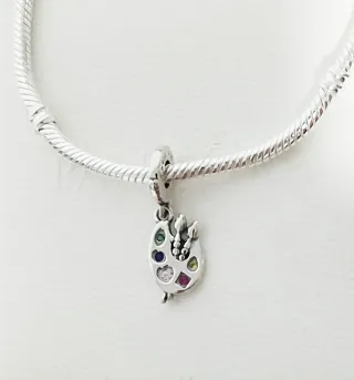 Charm Colgante Paleta de Pintor Multicolor