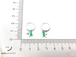 argollas plata 925mm con piedra con circonita